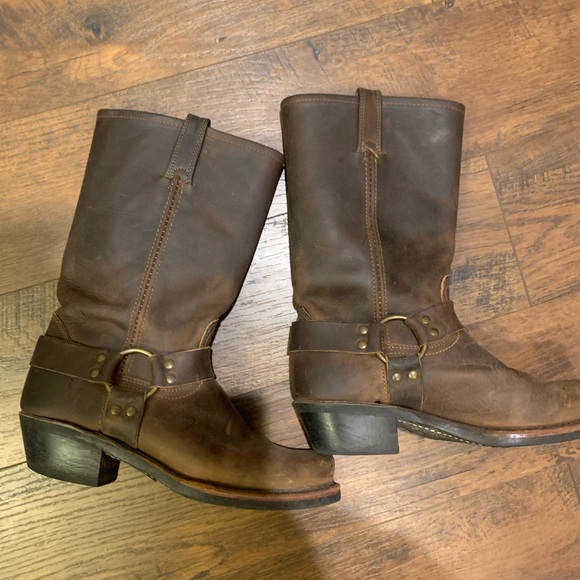 Frye Brown Leather Men's Oil Resistant Boots Made in USA - Picture 9 of 13